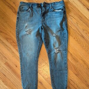 Mudd Blue Skinny Jeans with Distressed Details